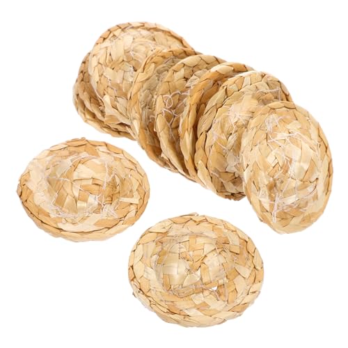 HAWILLOSCH 10 Stück Handgefertigte Mini Strohhüte Dekorative Puppenhüte für DIY Bastelprojekte für Schmuck und Kreative Kinderarbeiten HAWILLOSCH 10 Stück Handgefertigte Mini Strohhüte Dekorative Puppenhüte für DIY Bastelprojekte für Schmuck und Kreative Kinderarbeiten von HAWILLOSCH