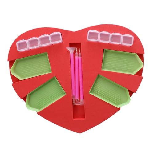 HAWILLOSCH 10 Stück Malenwerkzeuge Speicherschale Tablett-Kits Stickwerkzeugplatte Tabletts Halter Zubehör Sortierfach für Perlen Diamant-Stickwerkzeug Aufbewahrungsfach Harz rot HAWILLOSCH 10 Stück Malenwerkzeuge Speicherschale Tablett-Kits Stickwerkzeugplatte Tabletts Halter Zubehör Sortierfach für Perlen Diamant-Stickwerkzeug Aufbewahrungsfach Harz rot von HAWILLOSCH