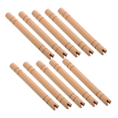 HAWILLOSCH 10stücke Teiliges Fächergriff Holz Runder Handgriff Für Bastelarbeiten Ergonomisch Und rutschfest Für Tanzaufführungen Und Kreative Projekte Eleganter Halt Für Jede von HAWILLOSCH
