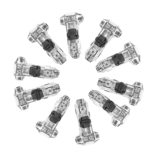 HAWILLOSCH 10 Stück Teiliges T förmiger Kabelverbinder Pin Schnelle Abisolierfreie Drahtverbinder Vielseitig Kompatibel Mehrkernleitungen Einfache Installation für Niederspannung und HAWILLOSCH 10 Stück Teiliges T förmiger Kabelverbinder Pin Schnelle Abisolierfreie Drahtverbinder Vielseitig Kompatibel Mehrkernleitungen Einfache Installation für Niederspannung und von HAWILLOSCH