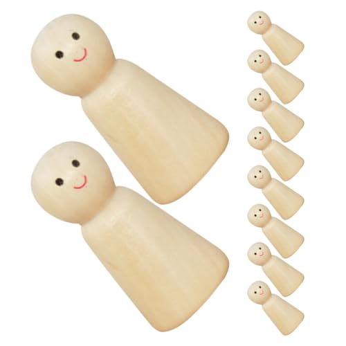 HAWILLOSCH 10 Stück Teiliges Unvollendete Holzfiguren zum Bemalen Kleine DIY Holzpuppen für Kreative Bastelprojekte Personalisierte Dekoration für Geburtstagsfeiern und Kunsthandwerk HAWILLOSCH 10 Stück Teiliges Unvollendete Holzfiguren zum Bemalen Kleine DIY Holzpuppen für Kreative Bastelprojekte Personalisierte Dekoration für Geburtstagsfeiern und Kunsthandwerk von HAWILLOSCH