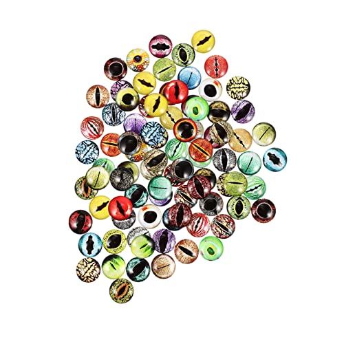 HAWILLOSCH 100 Stück Glasaugen Gemischte Stile Simulierte Puppenaugen DIY Tieraugen für Basteln Handgemachte Stofftiere Holzpuppen Schmuck Zubehör von HAWILLOSCH