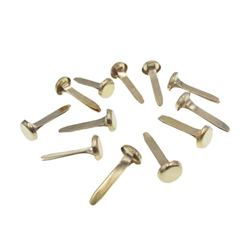 HAWILLOSCH 100stücke Gelbe Mini-rundstifte Aus Scrapbooking Brads Craft Brads Zweibeinige Hornnägel Für Basteln Kartenherstellung Dekorieren von HAWILLOSCH
