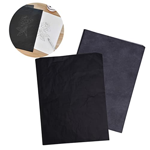 HAWILLOSCH 100stücke Kohlepapier Transferpapier Transparentpapier Graphit-kohlepapier Mit Kohlenstoffbeschichtung Für Papier Holz Keramik von HAWILLOSCH