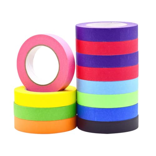 HAWILLOSCH 12 Rollen Farbige Masking Tape Abdeckband für Malerei Bastelarbeiten und Diy Projekte Leicht Abziehbar und Rückstandslos Wiederverwendbar HAWILLOSCH 12 Rollen Farbige Masking Tape Abdeckband für Malerei Bastelarbeiten und Diy Projekte Leicht Abziehbar und Rückstandslos Wiederverwendbar von HAWILLOSCH