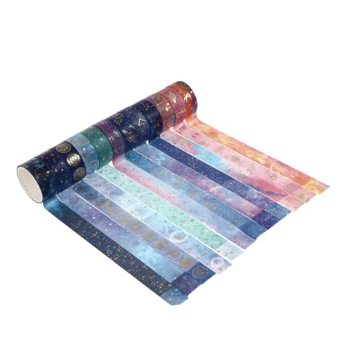 HAWILLOSCH 12 Rollen Nacht Sky Masking Tapes Dekorative Papierklebebänder für Diy Scrapbooking Handarbeiten Journals und Geschenkverpackungen HAWILLOSCH 12 Rollen Nacht Sky Masking Tapes Dekorative Papierklebebänder für Diy Scrapbooking Handarbeiten Journals und Geschenkverpackungen von HAWILLOSCH