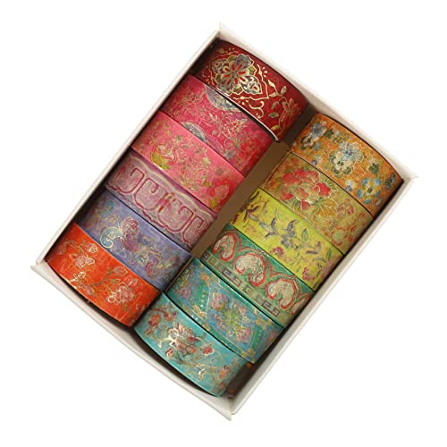 HAWILLOSCH 12rollen Teiliges Washi Tape Mit Blumenmuster Für Scrapbooking Und Dekoration Bastelmaterialien Für -projekte Notizbücher Und Geschenkverpackungen von HAWILLOSCH