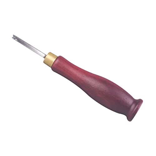 HAWILLOSCH 1Stück Leder Kanten Markierungswerkzeug Crimper mit Ergonomischem Holzgriff für Präzises DIY Lederhandwerk für Gekrümmte Kanten und Einfache Handhabung von HAWILLOSCH