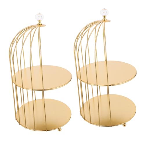 HAWILLOSCH 2 Stück Eleganter Teiliges Vogelkäfig Kuchenständer mit Stabilem Sockel Doppelschichtiges Dessert Display für Hochzeitstorten Wiederverwendbar und Leicht zu Reinigen für Partys HAWILLOSCH 2 Stück Eleganter Teiliges Vogelkäfig Kuchenständer mit Stabilem Sockel Doppelschichtiges Dessert Display für Hochzeitstorten Wiederverwendbar und Leicht zu Reinigen für Partys von HAWILLOSCH
