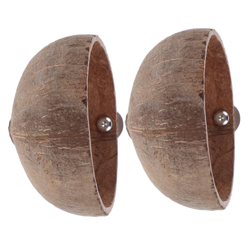 HAWILLOSCH 2 Stück Hängendes Papageien Nest aus Natürlicher Kokosnussschale Robustes Kauresistentes Vogelhaus für Wellensittiche Nymphensittiche Conures Geräumige Brut und Ruhebox für Garten HAWILLOSCH 2 Stück Hängendes Papageien Nest aus Natürlicher Kokosnussschale Robustes Kauresistentes Vogelhaus für Wellensittiche Nymphensittiche Conures Geräumige Brut und Ruhebox für Garten von HAWILLOSCH