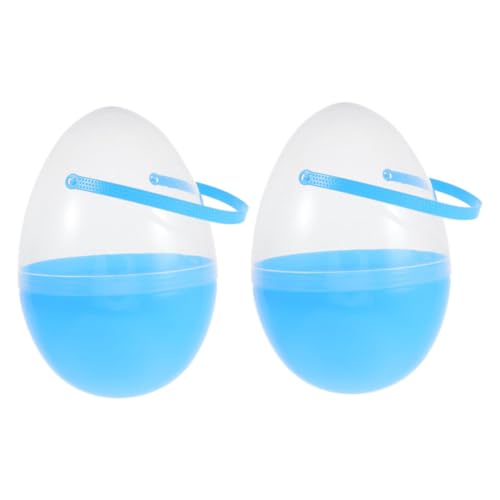 HAWILLOSCH 2 Stück Jumbo Ostereier Aus Kunststoff Riesige Eier In Form Von Eimern Mit Griffen Leere Befüllbare Ostereier Zum Befüllen Von Osterleckereien Partygeschenksuche von HAWILLOSCH