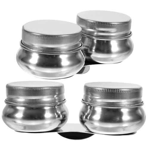 HAWILLOSCH 2stücke Edelstahl Malpalette Becher Mit Deckel Dipper Palette Für Ölfarben Aquarellfarben Und Acrylfarben Für Künstler Und Outdoor-malerei von HAWILLOSCH