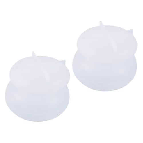HAWILLOSCH 2 Stück Silikonform Hochzeit runde Gläser Form für Kosmetikdosen Epoxid-Handwerksform wiederverwendbare Epoxidharzform Silikonharz -Epoxidformen gießen Glasform Kieselgel Weiß von HAWILLOSCH