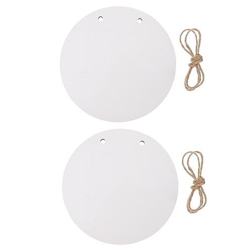 HAWILLOSCH 2 Stück Sublimation Holzschild Blanko Hängeschild für Diy Runde Natürliche Holzplatten für Bastelarbeiten für Zuhause Garten und Geschäfte von HAWILLOSCH