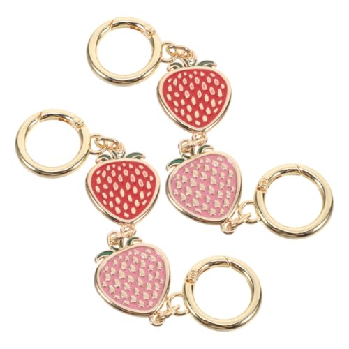 HAWILLOSCH 2 Stück Taschenverlängerungskette: Geldbörsenketten-verlängerungsgurt – Dekoratives Metall-taschenaccessoire Für Damen – Erdbeer-Charms-geldbörsenverlängerung Für Handtaschen von HAWILLOSCH