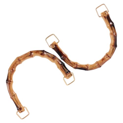 HAWILLOSCH 2 Stück Teiliges DIY Bambus Joint Taschengriffe U förmig Langlebig Glänzend Ersatzgriffe für Handtaschen und Einkaufstaschen Geeignet für Handarbeits Reparaturprojekte von HAWILLOSCH