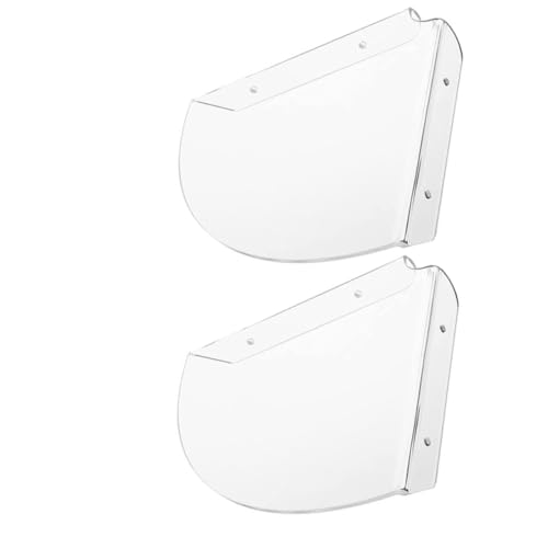 HAWILLOSCH 2 Stück Teiliges Transparentes Wandregal aus Schwebendes Eckregal Wandmontierter Organizer für Wohnzimmer Bad Küche Vielseitiges Aufbewahrungssystem Rostfrei Modernes Design von HAWILLOSCH