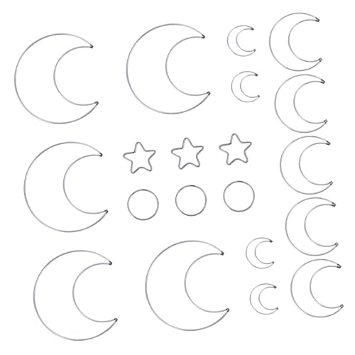 HAWILLOSCH 20stücke Metall Makramee Ringe Mond Stern Kreise Für DIY Handwerk Dekoration Innenhof Hochzeit Geburtstag HAWILLOSCH 20stücke Metall Makramee Ringe Mond Stern Kreise Für DIY Handwerk Dekoration Innenhof Hochzeit Geburtstag von HAWILLOSCH