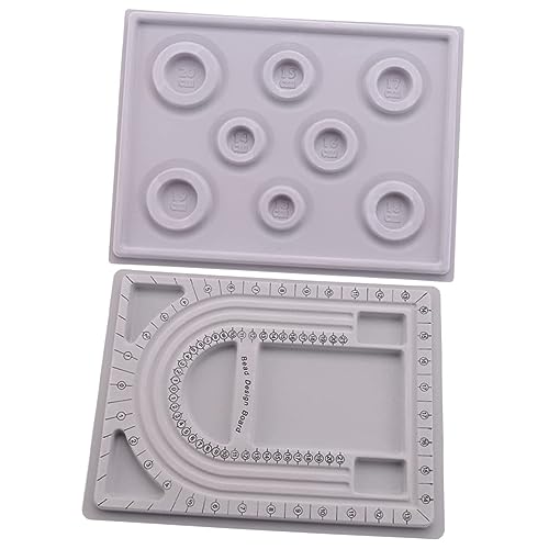 HAWILLOSCH 2Stücke Teiliges Perlen Design Brett für Halsketten und Armbänder Schmuck Werkzeug zur Schmuckherstellung zum Sortieren und Organisieren von Perlen HAWILLOSCH 2Stücke Teiliges Perlen Design Brett für Halsketten und Armbänder Schmuck Werkzeug zur Schmuckherstellung zum Sortieren und Organisieren von Perlen von HAWILLOSCH