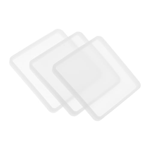 HAWILLOSCH 3-teilige Quadratische Silikonform: Bastelform Aus Harz Und Ton – Transparentes Design, 10 cm Großes Bastelwerkzeug Für Präzise Beobachtung – Ideal Für DIY-kunstprojekte von HAWILLOSCH