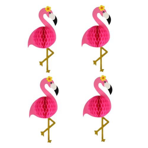 HAWILLOSCH 4stücke Flamingo Honeycomb Ornament Mit Blumen Für Partys Hochzeiten Kinderzimmer-Dekoration Niedliches Hängendes Deko-Element Für Fröhliche Anlässe HAWILLOSCH 4stücke Flamingo Honeycomb Ornament Mit Blumen Für Partys Hochzeiten Kinderzimmer-Dekoration Niedliches Hängendes Deko-Element Für Fröhliche Anlässe von HAWILLOSCH