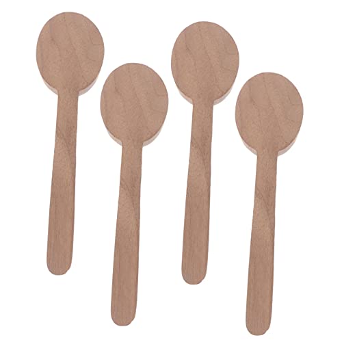 HAWILLOSCH 4 Stück Holzlöffel Diy Unvollendet Mini -löffel Groß Schnitzlöffel Leer Materialien Zum Schnitzen Von Löffeln Klein Unfertiges Geschirr Mischen Kochen Handgefertigt Handwerk von HAWILLOSCH