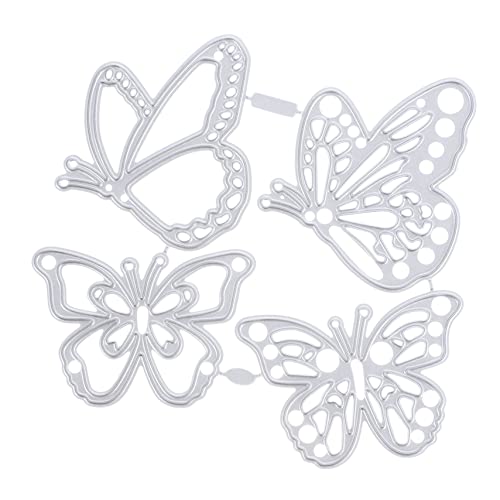 HAWILLOSCH 4stücke Teiliges Metall-schneideform Schmetterlinge Für -Karten Präzise Stanzformen Aus Kohlenstoffstahl Für Scrapbooking Dekoration Und Kreative Papiergestaltungen von HAWILLOSCH