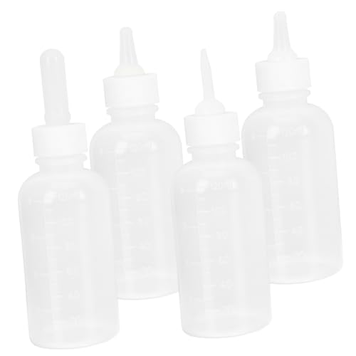 HAWILLOSCH 4 Stück Teiliges Welpen und Katzen Fütterungsflaschen Leicht Sicher Tragbar für Hund Katze Kaninchen Füttern Unterwegs von HAWILLOSCH