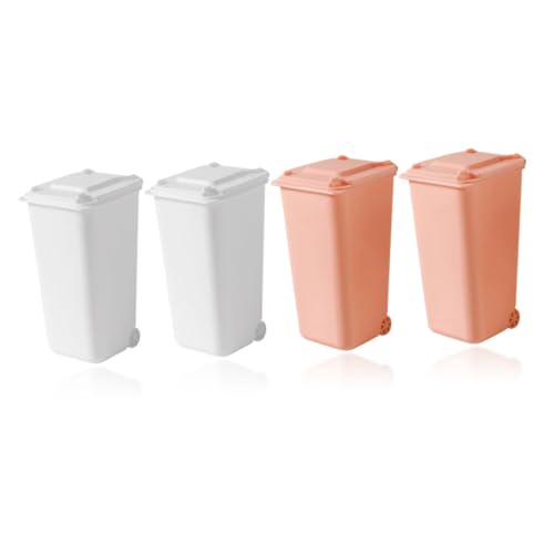 HAWILLOSCH 4Stücke Mini Mülleimer mit Deckel Multifunktionale Desktop Abfallbehälter für Büro Frisiertisch Schlafzimmer Kompakte Abfalleimer aus Hochwertigem Material HAWILLOSCH 4Stücke Mini Mülleimer mit Deckel Multifunktionale Desktop Abfallbehälter für Büro Frisiertisch Schlafzimmer Kompakte Abfalleimer aus Hochwertigem Material von HAWILLOSCH