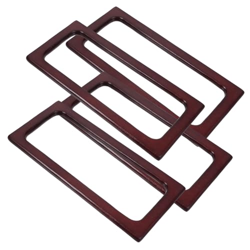 HAWILLOSCH 4Stücke Holzgriffe für Handtaschen Retro Tragetaschen Zubehör Langlebige Griff für Selbstgemacht Taschen Vintage Handtaschen Zubehör für Kreative Projekte von HAWILLOSCH