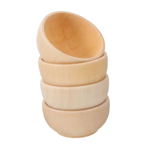 HAWILLOSCH 5 Sätze Teiliges Set Diy Holzschalen Für Kreative Bastelprojekte Unvollendete Für Mikrolandschaftsdekoration Und Gestaltung 4 Stück * 5 von HAWILLOSCH