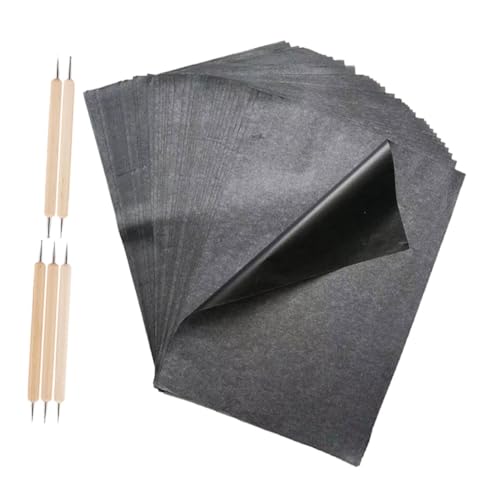HAWILLOSCH 55-teiliges A4-transferpapier-Set Mit Doppelstift Für Holz Papier von HAWILLOSCH