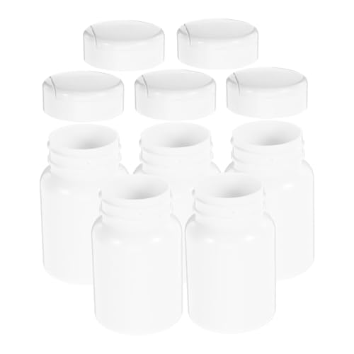 HAWILLOSCH 5stücke Leere Kunststoffflaschen Mit Großem Fassungsvermögen Für Pillen Kapseln Oder Pulver Für Täglichen Gebrauch Und Unterwegs Mit Dicht Schließendem Deckel Für Schutz von HAWILLOSCH