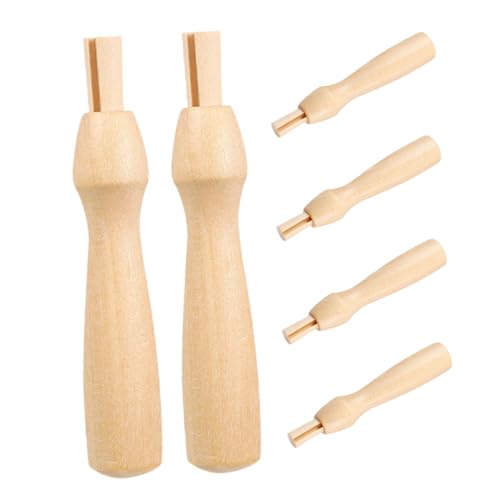 HAWILLOSCH 6 Stück Teiliges Filznadel Holzgriff für Handarbeit Einsetzbare Filznadelnhalter Robustes Holzmaterial Einfach zu Verwenden für Anfänger und Filzhandwerk von HAWILLOSCH