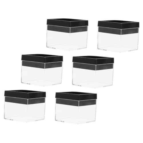 HAWILLOSCH 6 Stück Teiliges Transparente Mineralien Displayboxen Stabile und Langlebige Aufbewahrungsboxen für Mineralien und Schmuck zum Schutz Präsentation von Sammlerstücken von HAWILLOSCH