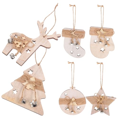 HAWILLOSCH 6Stücke Weihnachtsbaumanhänger Teiliges Holz Hängende Ornamente für Weihnachtsbaumdekoration Wiederverwendbare für Tür Wand Garten Gemischte Stile HAWILLOSCH 6Stücke Weihnachtsbaumanhänger Teiliges Holz Hängende Ornamente für Weihnachtsbaumdekoration Wiederverwendbare für Tür Wand Garten Gemischte Stile von HAWILLOSCH