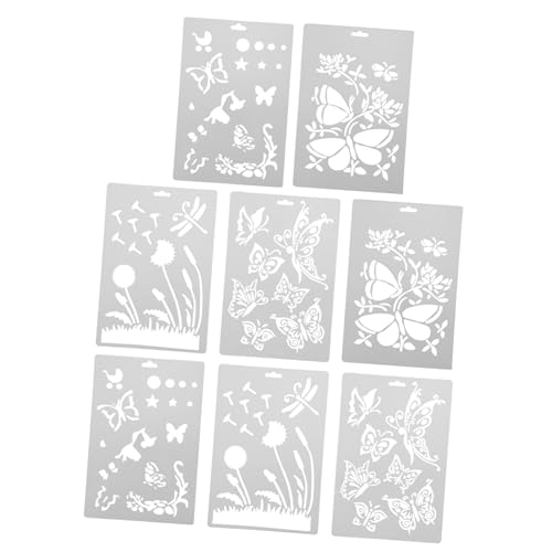 HAWILLOSCH 8 Stück Spritzgussform Vorlage Schablone Malerei Schimmel DIY-Tool handgemachte Lieferungen Ziehform DIY liefert Zeichenform für DIY das Haustier Weiß von HAWILLOSCH