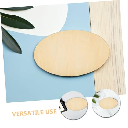 HAWILLOSCH 8 Stück Teiliges Unbemalte Ovale Holzscheiben Stabile Holzstücke zum Basteln und Bemalen DIY Holzfiguren für Kreative Wohn Bürodekoration von HAWILLOSCH