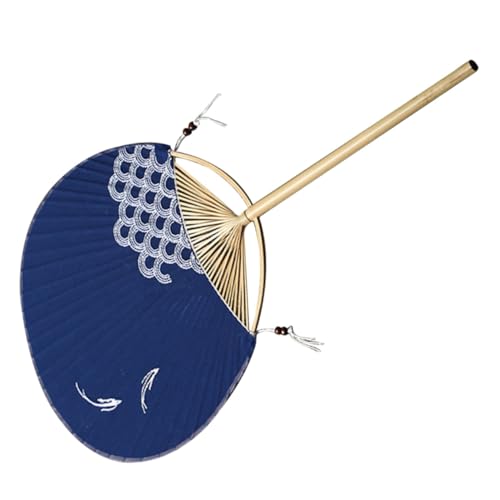 HAWILLOSCH Bambus-fan Dekorativ Tragbarer Lüfter Handventilator Faltbar Runder Lüfter Handgebläse Fan-hand Dekorate Dekoration Runder Fächer Aus Bambus Fan Im Japanischen Stil Stoff von HAWILLOSCH