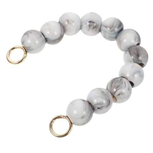 HAWILLOSCH Beadete Handtaschenkette Weiß Abnehmbare Resin Perlen Schultergurt Ersatzriemen Leicht Für Damen Taschen Zubehör HAWILLOSCH Beadete Handtaschenkette Weiß Abnehmbare Resin Perlen Schultergurt Ersatzriemen Leicht Für Damen Taschen Zubehör von HAWILLOSCH