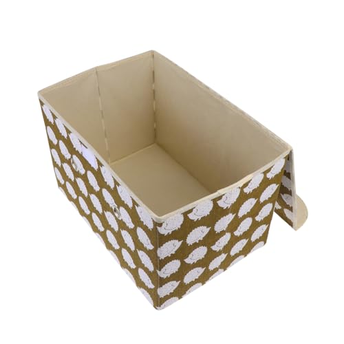 HAWILLOSCH Cartoon stoff aufbewahrungsbox mit Igel motiv Faltbarer Baumwoll leinen Organizer für Kleidung und Haushalt Praktische Aufbewahrungsbox für Schränke und Zuhause von HAWILLOSCH