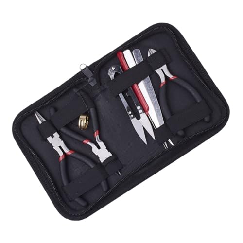 HAWILLOSCH DIY Schmuckzangen Set Teilig Schwarz Multifunktionale Schmuckherstellungswerkzeuge für Armbänder Halsketten Reparatur und Bastelprojekte DIY Werkzeug für Kreative Schmuckliebhaber von HAWILLOSCH