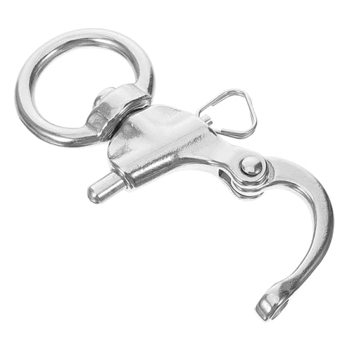 HAWILLOSCH Edelstahl Drehbarer Rundkarabiner Schnellverschluss Handzugverschluss Stahl Robust Belastbar Rigging Shackle für Outdoor und Industrie von HAWILLOSCH