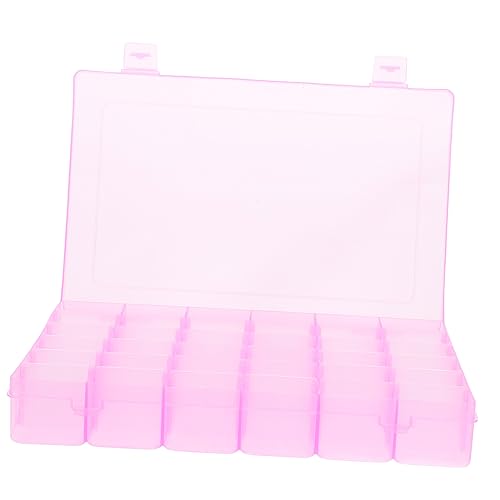 HAWILLOSCH Fächer Kunststoff Aufbewahrungsbox mit Verstellbaren Trennwänden für Schmuck und Kleinteile Transparente Organizer Box für Ohrringe Ringe Perlen und Mehr von HAWILLOSCH