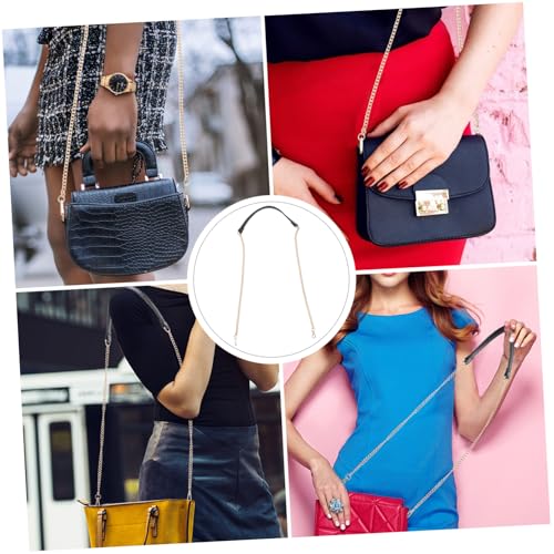 HAWILLOSCH Handtaschen Ersatzkette aus Pu Leder und Metall Stilvoller Schlanker Schulterriemen für Damen Umhängetasche DIY Taschenriemen mit Robusten Verschlüssen Passend für Handtaschen und von HAWILLOSCH