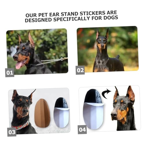 HAWILLOSCH Hundeohr Aufkleber für Stehende Hundeohren Sanfte Ohrkorrektur Klebstoff Ohrenschutz für Hunde Bequemes Ohrstütz für Dobermann und Shiba Inu HAWILLOSCH Hundeohr Aufkleber für Stehende Hundeohren Sanfte Ohrkorrektur Klebstoff Ohrenschutz für Hunde Bequemes Ohrstütz für Dobermann und Shiba Inu von HAWILLOSCH
