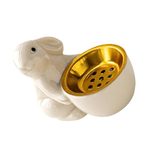 HAWILLOSCH Räucherstäbchenhalter in Hasenstatuenform Keramik-räuchergefäß Für Zuhause Schlafzimmer Arbeitszimmer Tragbar Zart Fein Verarbeitet von HAWILLOSCH