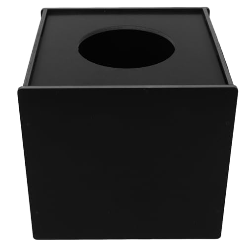 HAWILLOSCH Kasten -box Geld Trinkgeld Glas Tombola-boxen Tombolaboxen Mit Schlitz Spendenboxen Ticketaufbewahrung Inhaber Einer Münzsammlung Lotteriefall Spendenfall Pvc Black von HAWILLOSCH