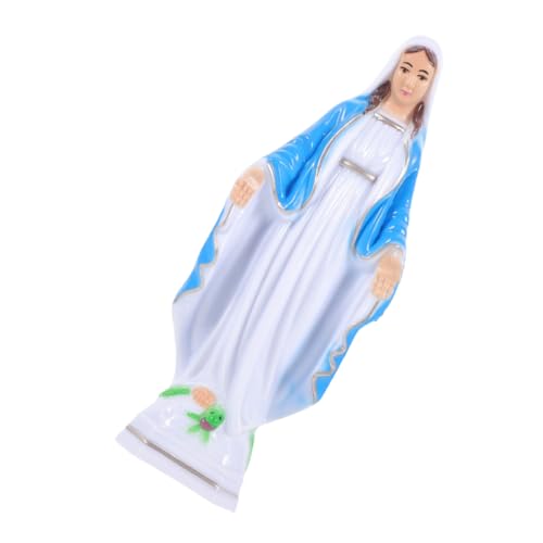 HAWILLOSCH Plastikfigur Der Jungfrau Für Oder Schreibtisch Marienstatue Aus Kunststoff Für Dekoration Kompakte Für Wohnbereich Oder Bürotisch von HAWILLOSCH