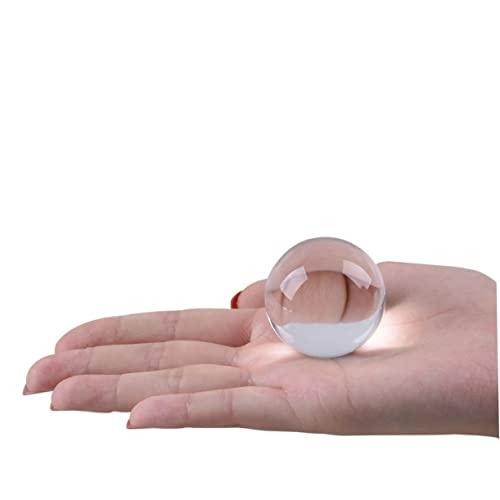 HAWILLOSCH Klarer Kristallball 50mm Fotografie Requisiten Feng Shui Kristallkugel Dekorative Kugel Für Mediation Und Staging Transparentes Design Für Kreative Präsentationen Und von HAWILLOSCH